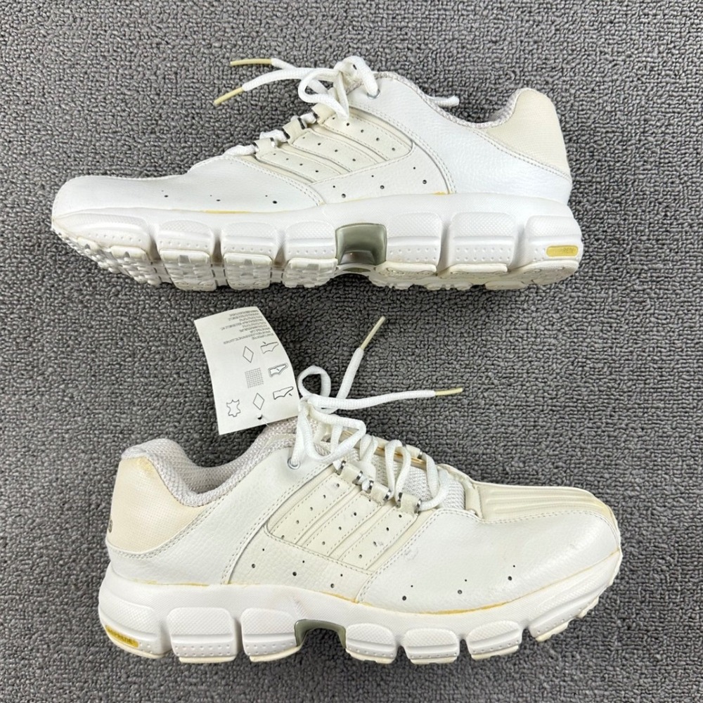 VTG Y2K Adidas Fleet TR8 Men US 9 White Leather Training Sneakers 018858